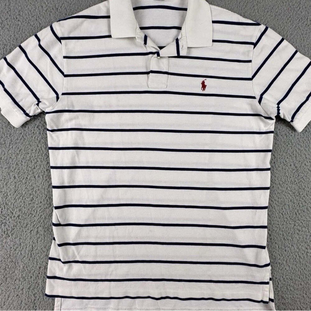 Ralph Lauren Polo Shirt with White and Black Stripes